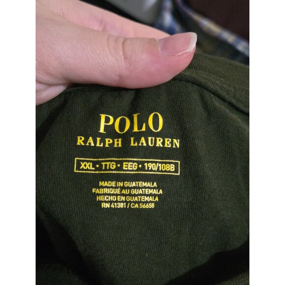 Polo Ralph Lauren Mens Green Short Sleeve Shirt Size XXL Spellout Preppy Causal - Picture 5 of 9